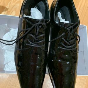 Calvin Klein Men's Glossy Black Oxfords
